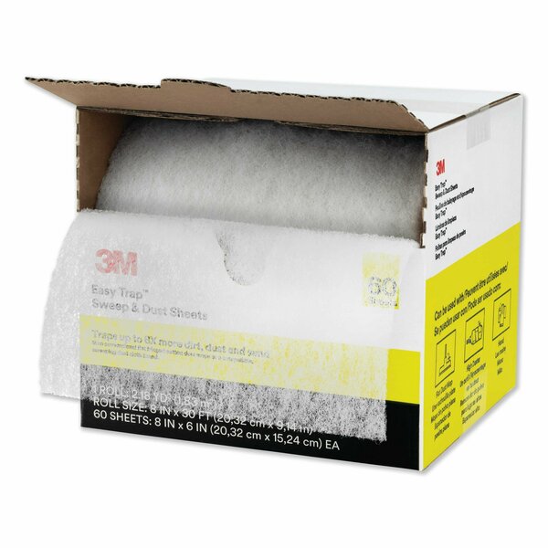 3M Easy Trap Duster, 8 in. x 30 ft, White, 60 Sheets/Box, 8PK 59152WCT